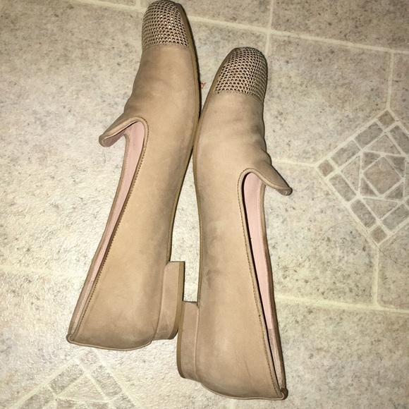 Stuart Weitzman tan std cap toe real suede flats - Picture 6 of 8